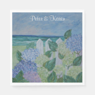 Hydrangeas am Strand Serviette
