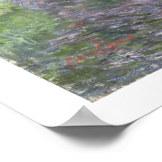 Hydrangeas am Ufer des Flusses Lys, 1898 (oi Poster (Ecke)