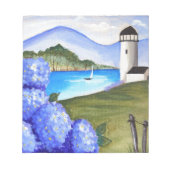Hydrangeas an der Bucht Notizblock (Vorderseite)