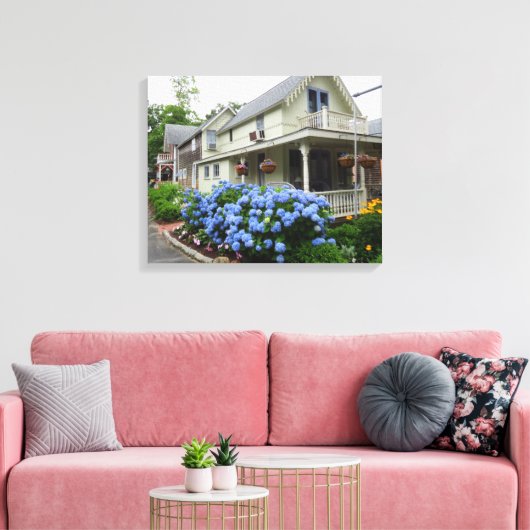 Hydrangeas an der Ecke - Martha's Vineyard Leinwanddruck (Insitu (Wohnzimmer))