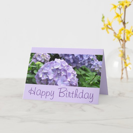 Hydrangeas an Trebah Gärten, Cornwall Karte (Gelbe Blume)