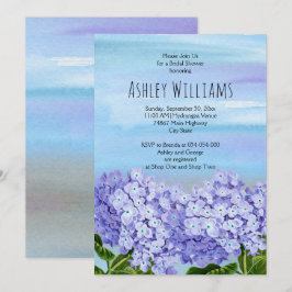 Hydrangeas Aquarellblumen Hochzeit Brautparty Einladung