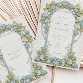 Hydrangeas Art Nouveau Hochzeit Einladung