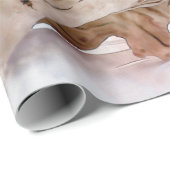 Hydrangeas Bella Aquarell-Leinen-Packpapier Geschenkpapier (Rolleneckpunkt)