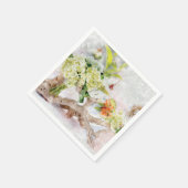 Hydrangeas Bella Aquatercolor Paper Napkins Serviette (Ecke)