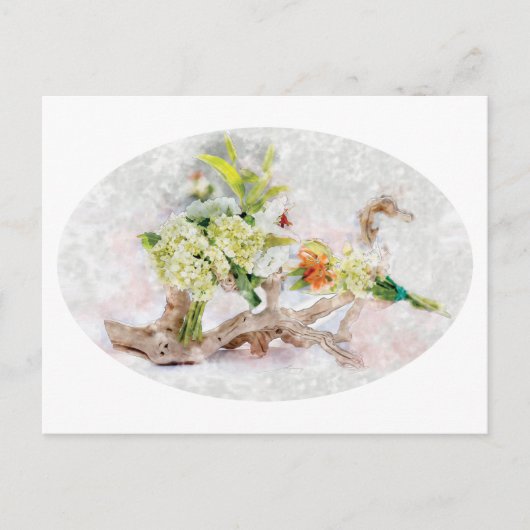 Hydrangeas Bella Watercolor Postcard Postkarte (Vorderseite)
