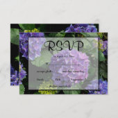 Hydrangeas blauer lila Blumengarten UAWG RSVP Karte (Vorne/Hinten)