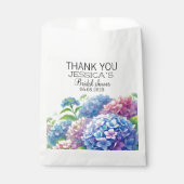 Hydrangeas Blue Flowers Brautparty Party Geschenktütchen (Vorderseite)