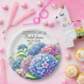 Hydrangeas Blue Flowers Brautparty Party Pappteller (Party)