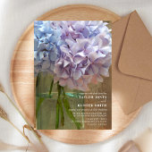 Hydrangeas Blue Mason Jar Wedding Einladung