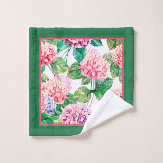 Hydrangeas-Blume Badhandtuch Set (Waschlappen)