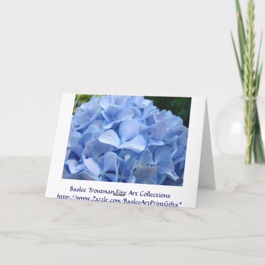 Hydrangeas Blume Cards Blue Hydrangeas Garden Dankeskarte (Rückseite)