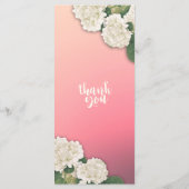 Hydrangeas-Blume für das Hochzeitmenü String Light Menükarte (Rückseite)