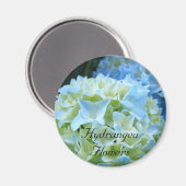 Hydrangeas-Blume-Magnet Blue Hydrangeas Floral Magnet (Vorderseite/Rückseite)