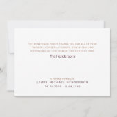 Hydrangeas Botanische Beerdigung Einfach Danke (Rückseite)