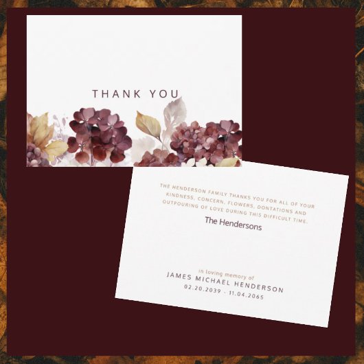 Hydrangeas Botanische Beerdigung Einfach Danke