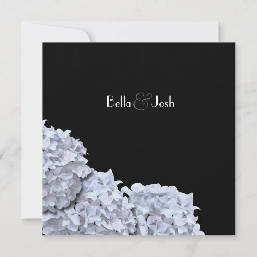 Hydrangeas Bridal Dusche Einladung (Rückseite)