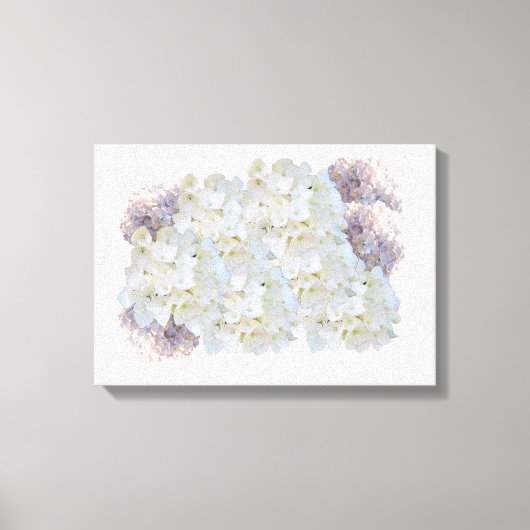 Hydrangeas Canvas, weiß und rosa Leinwanddruck (Vorderseite)