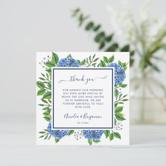 Hydrangeas danke Ihnen ein Geschenk für den Hochze (Stehend Vorderseite)