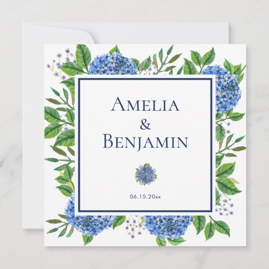 Hydrangeas danke Ihnen ein Geschenk für den Hochze (Rückseite)