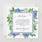 Hydrangeas danke Ihnen ein Geschenk für den Hochze (Vorderseite)