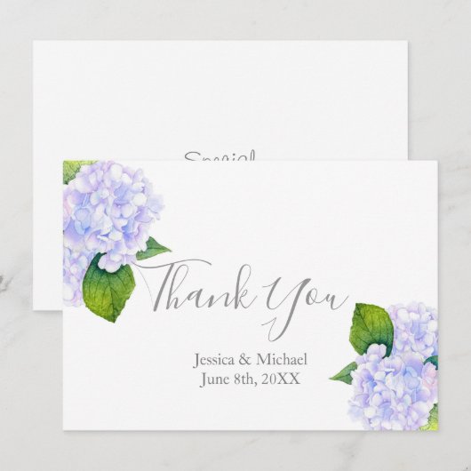Hydrangeas Dankeskarte (Vorne/Hinten)