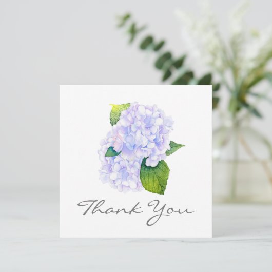 Hydrangeas Dankeskarte (Stehend Vorderseite)