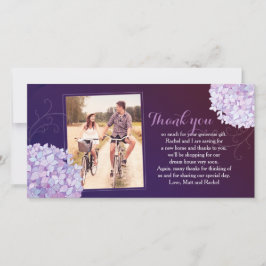 Hydrangeas Deep Lila Wedding Foto Vielen Dank Dankeskarte