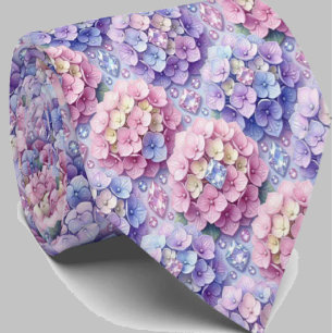 Hydrangeas & Diamonds   Halsketten für Hochzeiten  Krawatte
