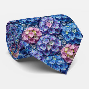 Hydrangeas & Diamonds   Hochzeits- und Eventhalske Krawatte