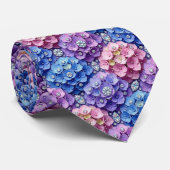 Hydrangeas & Diamonds | Hochzeits- und Eventhalske Krawatte (Gerollt)
