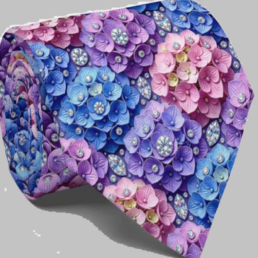 Hydrangeas & Diamonds | Hochzeits- und Eventhalske Krawatte