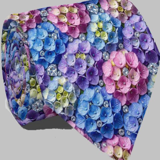 Hydrangeas & Diamonds | Hochzeits- und Eventhalske Krawatte