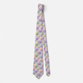 Hydrangeas & Diamonds | Pastel Regenbogen Krawatte (Vorderseite)
