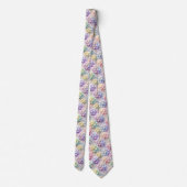 Hydrangeas & Diamonds | Pastel Regenbogen Krawatte (Rückseite)