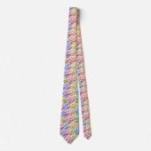 Hydrangeas & Diamonds | Pastel Regenbogen Krawatte (Vorderseite)