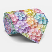 Hydrangeas & Diamonds | Pastel Regenbogen Krawatte (Gerollt)