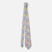 Hydrangeas & Diamonds | Pastel Regenbogen Krawatte (Rückseite)