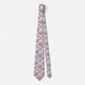 Hydrangeas & Diamonds | Pastel Regenbogen Krawatte (Vorderseite)