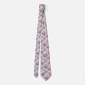Hydrangeas & Diamonds | Pastel Regenbogen Krawatte (Rückseite)