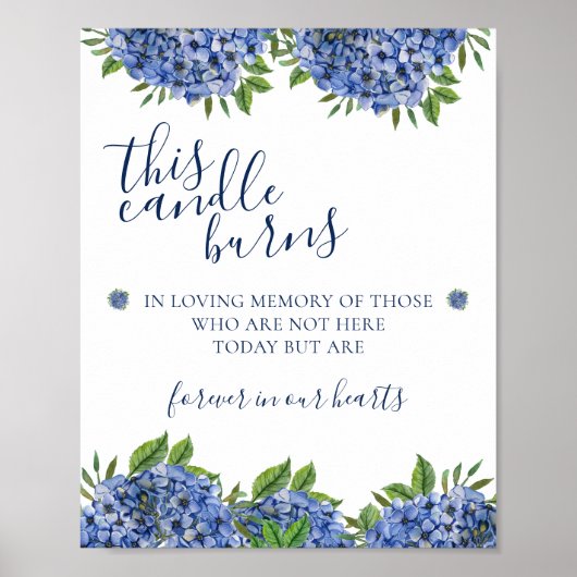 Hydrangeas diese Kerze verbrüht sich in das Liebes Poster (Vorne)