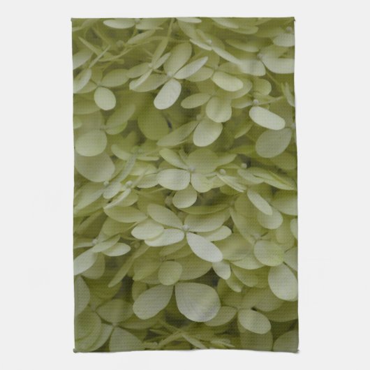 Hydrangeas Elegant Celadon Green Blume Geschirrtuch (Vertikal)
