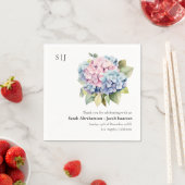 Hydrangeas Elegant Wedding Napkins Serviette (Beispiel)