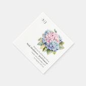 Hydrangeas Elegant Wedding Napkins Serviette (Ecke)