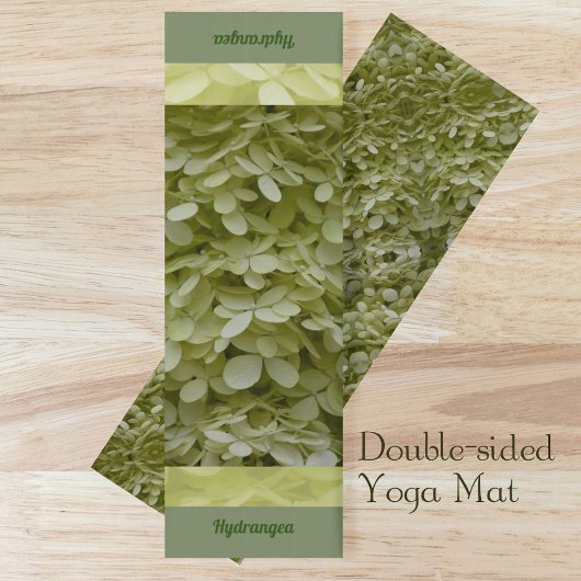 Hydrangeas Floral Celadon Grüne Blüten Yogamatte