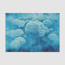 Hydrangeas Floral Chic Blue Aquamarine Vintage Tex Seidenpapier