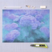 Hydrangeas Floral Chic Lila Aquamarinen Vintagen Seidenpapier (Handwerk)