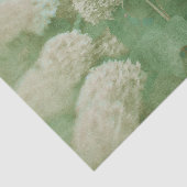 Hydrangeas Floral Grün Weiß Textil Vintag Seidenpapier (Ausschnitt)