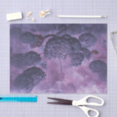 Hydrangeas Floral Lila Elegant Texturiert Vintag Seidenpapier (Handwerk)