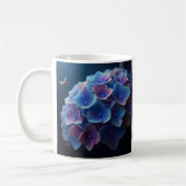 Hydrangeas Floral Lila und blau Kaffeetasse (Links)